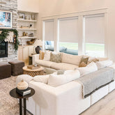 Custom Linen Look 100% Blackout Roller Shades|Custom Size Blackout/Thermal