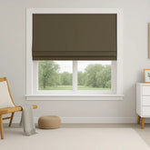Custom 100% Blackout Textured Roman Shades