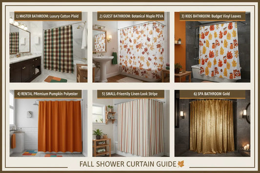 8 Best Fall Shower Curtains Compared: Waterproof, Easy-Clean & Stylish