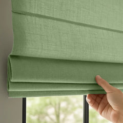 Custom Semi-Light Filtering Roman Curtains