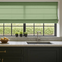 Custom Semi-Blackout Textured Roman Blinds