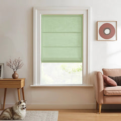 DRAPERYUSA-Custom Semi-Blackout Linen Roman Shades