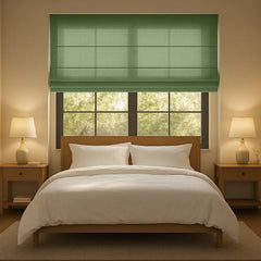 Custom Semi-Light Filtering Roman Curtains