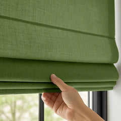 Custom Semi-Blackout Textured Roman Blinds