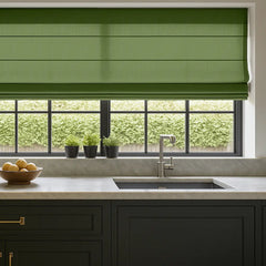 Custom Semi-Blackout Textured Roman Blinds