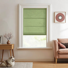 DRAPERYUSA-Custom Semi-Blackout Linen Roman Shades