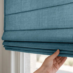 Custom Semi-Blackout Cordless Roman Blinds