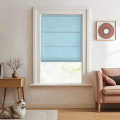 DRAPERYUSA-Custom Semi-Blackout Linen Roman Shades
