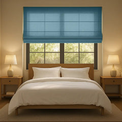 Custom Semi-Light Filtering Roman Curtains
