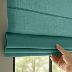 Custom Semi-Light Filtering Roman Curtains