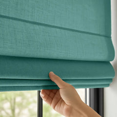 Custom Semi-Blackout Textured Roman Blinds