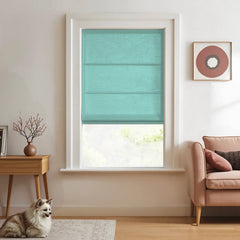DRAPERYUSA-Custom Semi-Blackout Linen Roman Shades