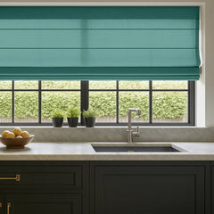 Custom Semi-Blackout Textured Roman Blinds