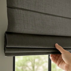 Custom Semi-Light Filtering Roman Curtains