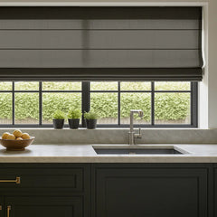 Custom Semi-Blackout Textured Roman Blinds