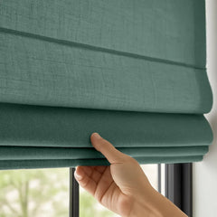 Custom Semi-Blackout Textured Roman Blinds