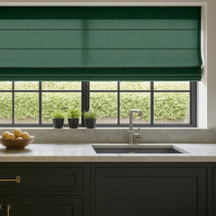 Custom Semi-Blackout Textured Roman Blinds