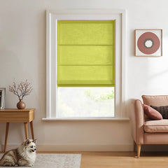 DRAPERYUSA-Custom Semi-Blackout Linen Roman Shades