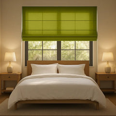 Custom Semi-Light Filtering Roman Curtains