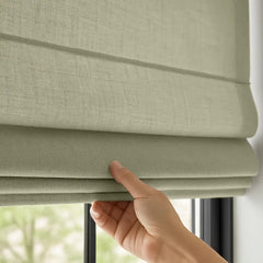 Custom Semi-Blackout Textured Roman Blinds