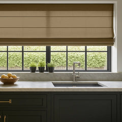 Custom Semi-Blackout Textured Roman Blinds