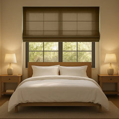 Custom Semi-Light Filtering Roman Curtains