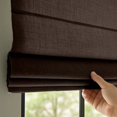 Custom Semi-Light Filtering Roman Curtains