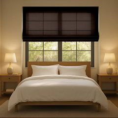 Custom Semi-Light Filtering Roman Curtains