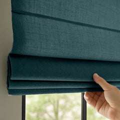Custom Semi-Light Filtering Roman Curtains