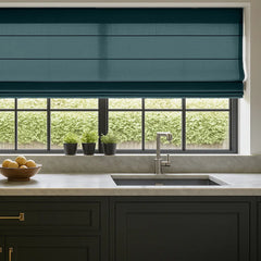 Custom Semi-Blackout Textured Roman Blinds