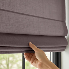 Custom Semi-Blackout Textured Roman Blinds