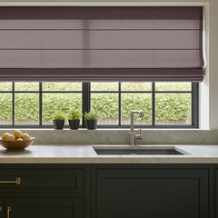 Custom Semi-Blackout Textured Roman Blinds