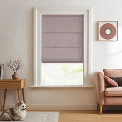DRAPERYUSA-Custom Semi-Blackout Linen Roman Shades