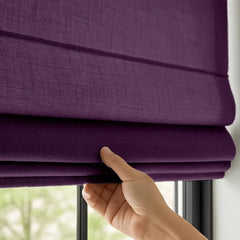 Custom Semi-Blackout Textured Roman Blinds