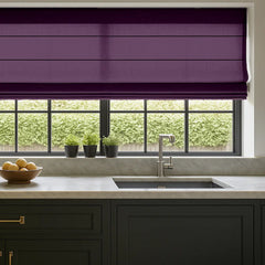 Custom Semi-Blackout Textured Roman Blinds