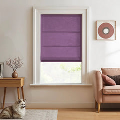 DRAPERYUSA-Custom Semi-Blackout Linen Roman Shades