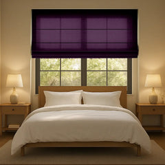 Custom Semi-Light Filtering Roman Curtains