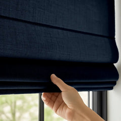 Custom Semi-Blackout Textured Roman Blinds