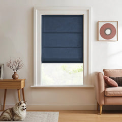 DRAPERYUSA-Custom Semi-Blackout Linen Roman Shades