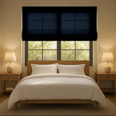 Custom Semi-Light Filtering Roman Curtains