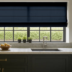 Custom Semi-Blackout Textured Roman Blinds