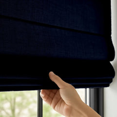 Custom Semi-Blackout Textured Roman Blinds