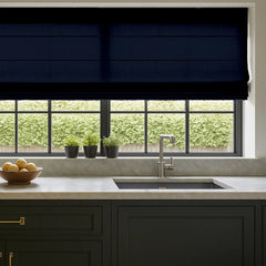 Custom Semi-Blackout Textured Roman Blinds