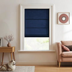 DRAPERYUSA-Custom Semi-Blackout Linen Roman Shades