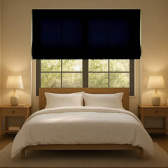 Custom Semi-Light Filtering Roman Curtains