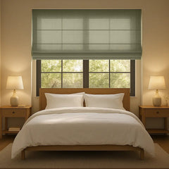 Custom Semi-Light Filtering Roman Curtains