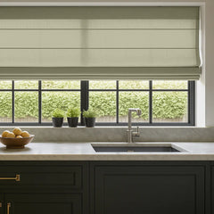 Custom Semi-Blackout Textured Roman Blinds