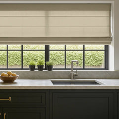 Custom Semi-Blackout Textured Roman Blinds