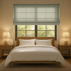 Custom Semi-Light Filtering Roman Curtains
