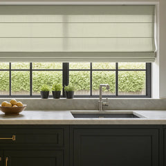 Custom Semi-Blackout Textured Roman Blinds
